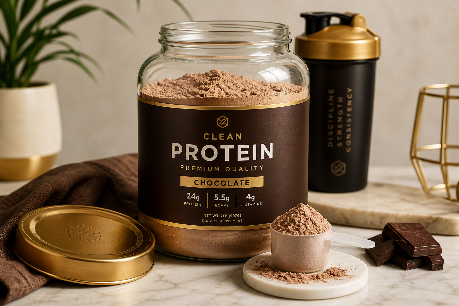 Clean protein powder and fitness nutrition